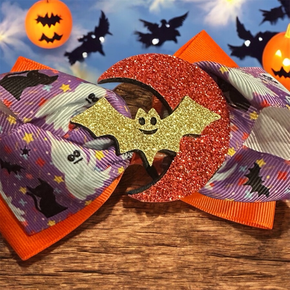 Halloween Bat Hair Bow